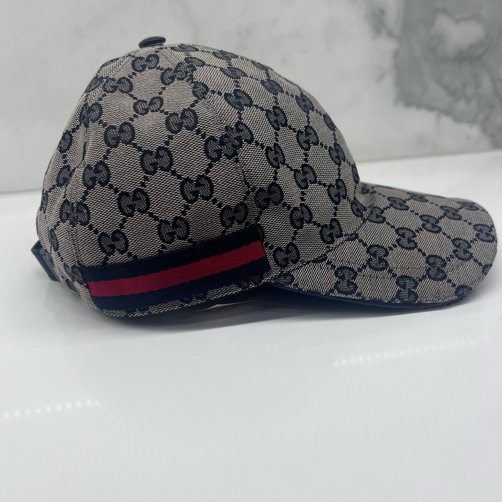 Gucci hat - ORIGINAL GG CANVAS BASEBALL HAT WITH WEB